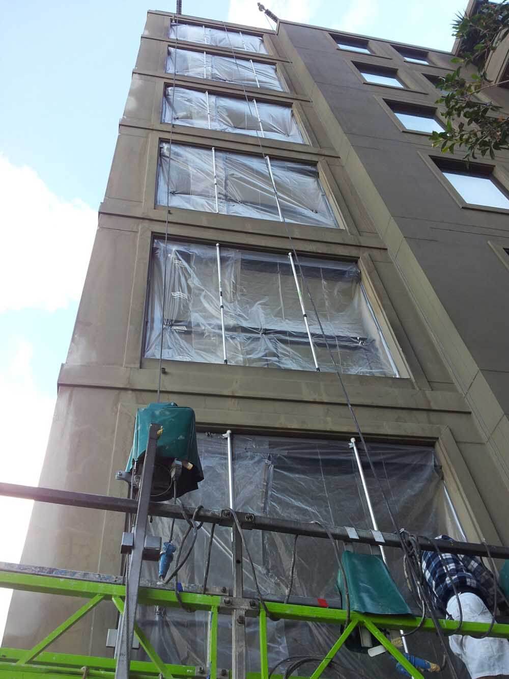 Remedial work on a high rise apartment building